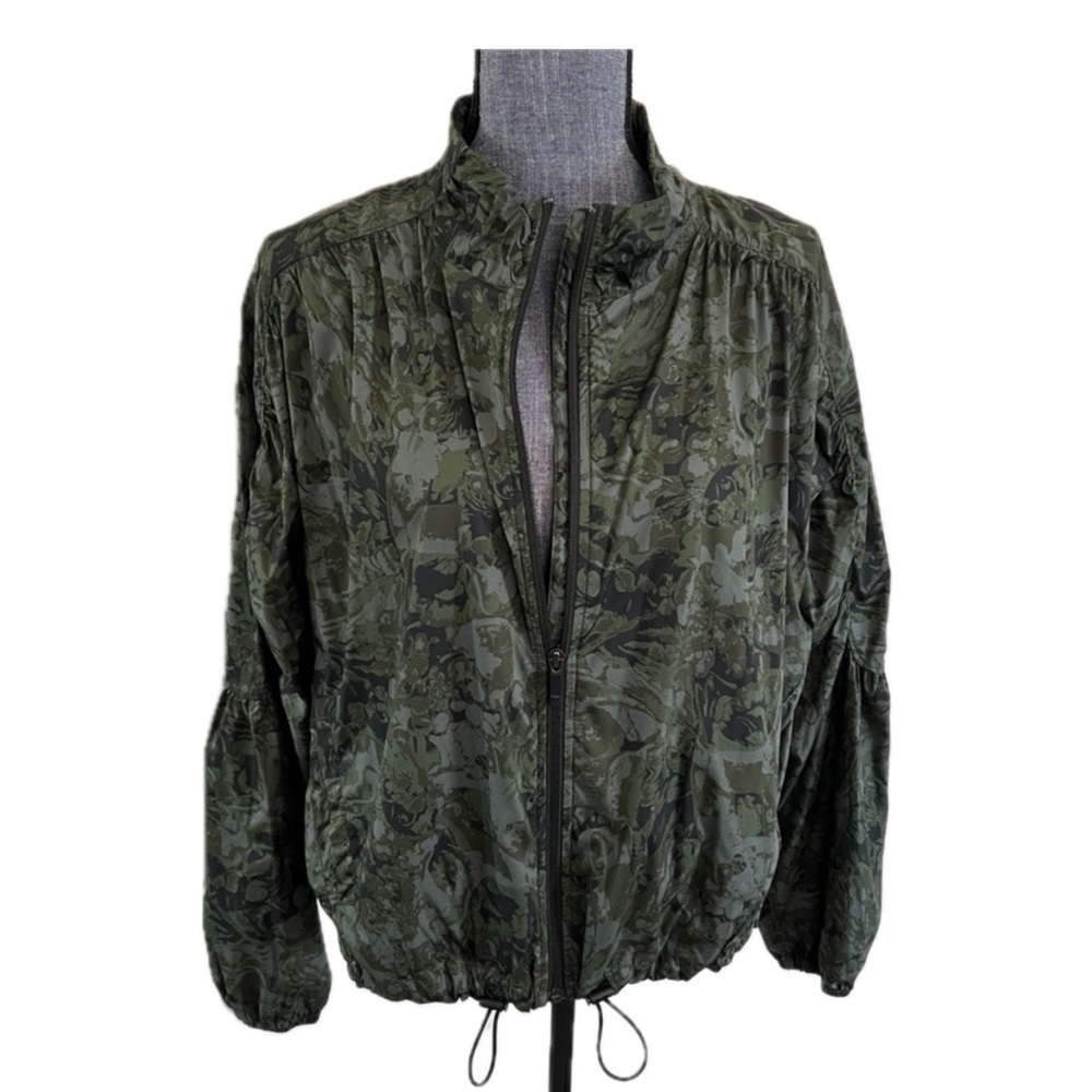 NWT Zella Green Urban Elizabeth Floral Women's Windbreaker Jacket